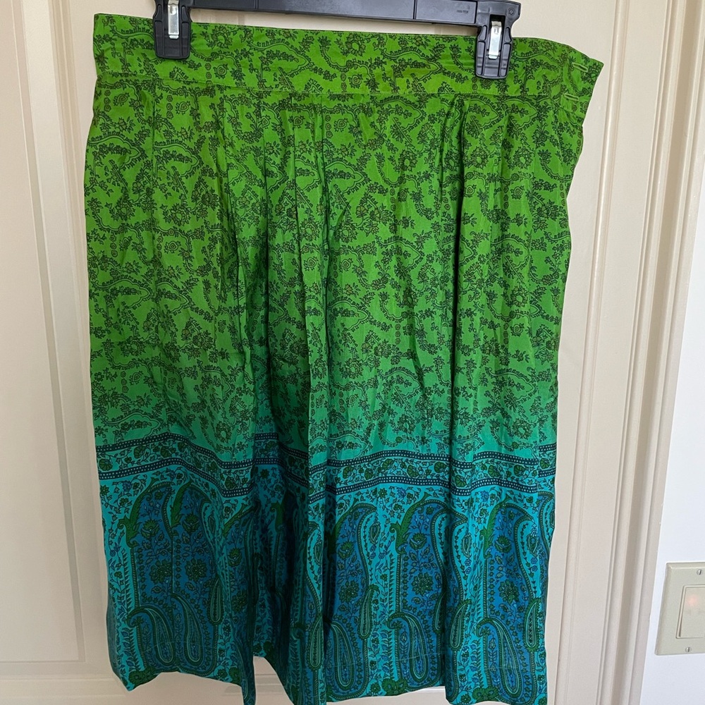 Roberta Freymann silk ombre paisley skirt